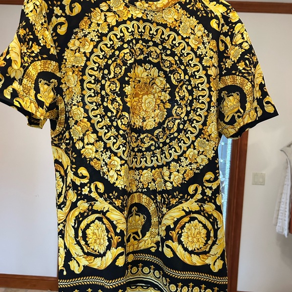 Men's Versace BAROCCO signature print shirt size large made in Italy - Picture 2 of 7
